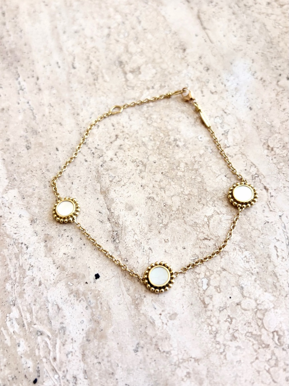 LAGOS Covet 18K Gold Chain Bracelet with mother of pearl